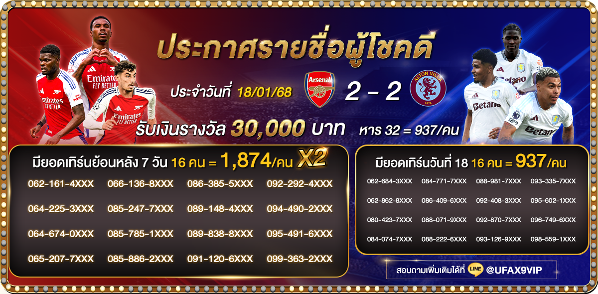 ประกาศรายชื่อทายผลบอล